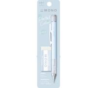 Tombow MONO Graph e Mono, caoutchouc 0,5 mm, bleu glace, précision avec pointe de 4 mm, mécanisme d'agitation innovant, pince en laiton plus stable, rechargeable, in aoutchouc [SH-MG44-PE04A]