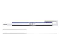 Tombow MONO Zéro, caoutchouc de précision rechargeable, pointe ronde, diamètre de 2,3 mm blanc + charge.
