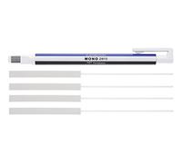 Tombow Mono Zero Gomme de précision et recharge Mono Zero + 2x Refill Blanc.