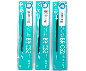 Tombow Recharge d'encre bleue de 0,7 mm (BR-CS215) pour stylo à bille multicolore Reporter 2, Reporter 3 et Reporter 4, × 3 paquets/total 3 pièces (importé du Japon)
