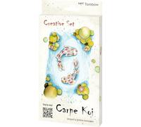 Tombow Set créatif Carpe Koi, Set d'inspiration japonaise avec feutres ABT Dual Brush Pen (ABT-493,725,993), feutre fin 005, papier aquarelle A6 [JAPAN-SET4]