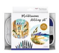 Tombow Set Mediterranean sketching, contient 10 produits sélectionnés et des instructions étape par étape de l'artiste Mareva @koalakimlan.