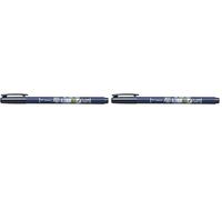 Tombow WS-BH Stylo-feutre pointe dure Fudenosuke, noir, 1 Unité (Lot de 2)