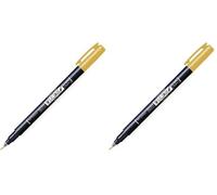 Tombow WS-BH25 Feutre brush Fudenosuke pointe dure Rouge (Lot de 2)