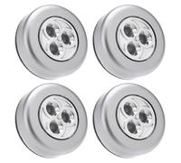 Tomedeks 4 Pièces Petite lampe, Lumiere led sans fil, Led pile, Lam-pe a pile, Batteries pour Penderie Pla-card Étagère Bureau Chambre d'enfants