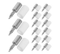 TOMETURE 100 Pièces Chevilles D'étagère Autotaraudeuses en Fer avec Manchon Pvc Blanc, Support Solide pour Bibliothèque et Armoire, Stabilité Améliorée et Grosse Capacité de Charge