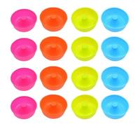 TOMETURE 16 Moules à Donuts en Silicone Antiadhésifs Réutilisables Mini Moules à Gâteaux Mousse, Lot de 16 Pièces Multicolores et Adaptés la Pâtisserie Maison et Professionnelle