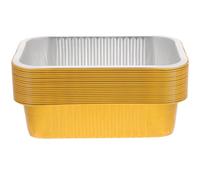 TOMETURE 20 Pièces Plat à Rôtir Jetable en Aluminium 750ml Carré Élégant Solide et Facile à Utiliser Cuisine et Préparation des Repas