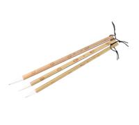 TOMETURE 3pièces Lot de Pinceaux de Calligraphie Chinoise Élastiques pour Débutants Poils Blancs Souples Kit Écriture et Dessin Traditionnel pour Maison et École