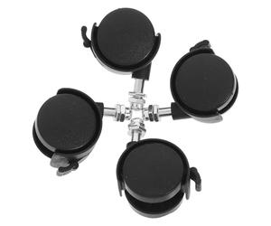 TOMETURE 4 Pièces Roulettes Pivotantes Universelles en Plastique Noir pour Radiateur Électrique Filetage 8mm, Remplacement pour Chauffage à Huile, Accessoires pour Meubles