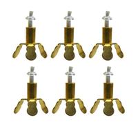 TOMETURE 6 Pièces Porte-mèche Accessoire à Cuivre Pieds Trois de Support Bougie Solide en Coton Verre et Banquets et Anniversaires Maison