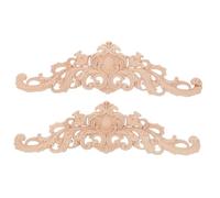 TOMETURE Applique en Bois Chic Khaki 2 Pièces pour Portes et Murs, Légère et Résistante, Décoration Sculptée Créative pour Meubles et Intérieur Élégant
