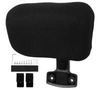 TOMETURE Appui-tête Souple Pivotant pour Chaise de Bureau Ergonomique Coussin Réglable en Hauteur en Tissu Mesh Noir, pour Bureau et Maison