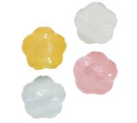 TOMETURE Assiettes à Trempette en Céramique Créatives 4 Pièces pour Sauces et Fruits, Multi-usages, Design Unique Cuisine et Apéritifs Couleur Aléatoire