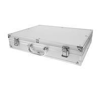 TOMETURE Boîte à Outils à Main en Alliage D'aluminium Légère et Antichoc | Doublure en Mousse, Rangement Compact, Usage Voyage et Réparation Auto, Finition Blanche