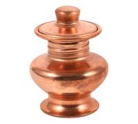 TOMETURE Bouteille D'offrande Petite Taille Élégante Décorative en Cuivre Rouge Accessoire Bouddhiste Unique et Raffiné pour Table ou Bureau
