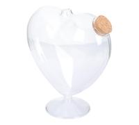 TOMETURE Bouteille en Verre Transparente de Cœur Design Décoratif et Pot Origami en Étoile pour Décoration de Bureau et Maison