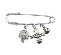TOMETURE Broche Femme Basket en Alliage Grosse Épingle de Sûreté, Clip Facile à Mettre Vêtements et Paquet pour Mode Féminine