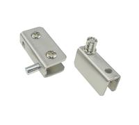TOMETURE Charnière à Ouverture Verticale en Acier Inoxydable pour Porte de Verre, 2pcs Stabilité Forte et Fonction Anti-friction, pour Usage Domestique