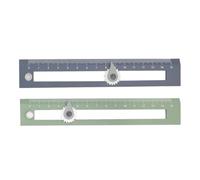 TOMETURE Compas Règle Géométrique pour École et Relevés Outil de Dessin Précis en Plastique 2pcs Compas Règle Droite Graduée Polyvalente pour Étudiants