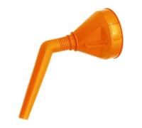 TOMETURE Entonnoir à Essence pour Tondeuse à Gazon en Plastique Orange, Long Entonnoir à Huile Flexible, Prévient les Éclaboussures pour Sécurité Routière Moto et Véhicule