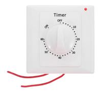 TOMETURE Interrupteur Minuterie Mécanique Surface Facile à Installer Commande Horaire pour Éclairage et Ventilation Contrôle Économe Énergie Minuterie avec Indicateur Lumineux Usage