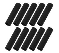 TOMETURE Lot de 10 Manchons en Silicone Noir Antidérapants pour Stylo et Crayon, Étui de Protection Portable, Grip Confortable pour Bureau et École