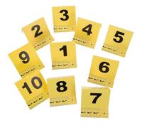 TOMETURE Lot de 10 marqueurs de preuves médico-légales avec règle graduée - Scène de Crime numérotée de 1 à 10 - pour enquêtes, décorations de scènes de Crime, Halloween, Accessoires de