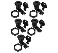 TOMETURE Lot de 5 Serrures à Quart de Tour pour Coffret Électrique 6 X 3 CM, Verrou à Came Noir Accès Restreint pour Armoires Commerciales