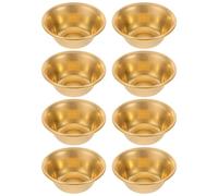 TOMETURE Mini Bols en Cuivre Résistant à L'oxydation Lot de 8 pour Offrandes Bouddhistes, Bol Rituel Design Élégant pour Cérémonies en Grand Temple