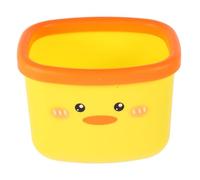 TOMETURE Mini Poubelle en Plastique Jaune avec Design Canard Mignon, Capacité Modérée, Multifonctionnelle et Détachable pour Bureau ou Table