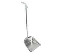 TOMETURE Pelle à Poussière Inox avec Long Manche Ergonomique Ramasse-déchets Robuste pour Cuisine Garage et Bureau Outil de Nettoyage sans Courbure pour Maison Couleur Aléatoire