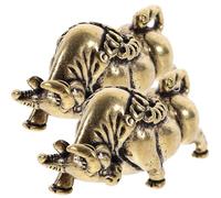 TOMETURE Pendentif en Laiton 2 Pièces de Veau Vintage, Décoration Unique pour Clés Stabilité, Simple et Pratique pour Bureau ou Maison