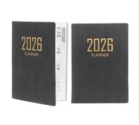 TOMETURE Petit Agenda 2026 Noir 2 Pièces Carnet de Planification Quotidienne en Papier Organisation Polyvalente et Écriture Fluide pour Bureau