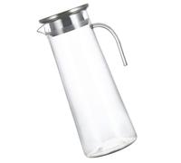 TOMETURE Pichet Grosse Capacité à Eau en Acrylique Argenté 1,2l avec Couvercle en Acier Inoxydable pour Usage Prolongé pour Chambre ou Fête