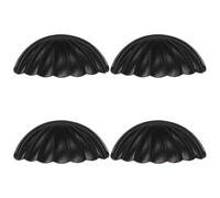 TOMETURE Poignée de Meuble la Cuisine Vintage en Alliage, Lot de 4 Boutons de Tiroir de Coquillage, Style Classique Robuste et Décoratif pour Meubles et Tiroirs