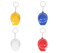 TOMETURE Porte Clé Ouvre Bouteille Casque Chantier en Alliage de Zinc et Plastique, Porte-clés Décoratifs Faciles à Porter Anneau Suspendu, Lot de 4 pour Fête DIY et Usage Extérieur