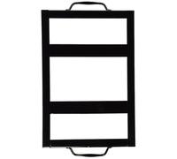 TOMETURE Porte-Plaque à Sel Noir en Acier Inoxydable à Double Poignées | Grille et Cuisson au Barbecue, Maniable et Facile à Déplacer, Support pour Bloc de Sel
