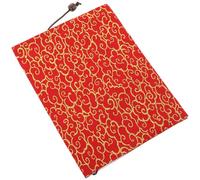TOMETURE Protège Livre de Poche en Tissu Rouge Réutilisable, Couverture Décorative pour Carnet et Livre, Protège la Vie Privée, pour Bus et Espaces Publics