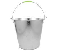 TOMETURE Seau de Maçon en Métal Robuste avec Couvercle, Récipient à Eau Épais pour Usage Domestique, Seau de Maison 8l Léger et Solide
