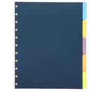 TOMETURE Séparateurs à discobound multicolores 5 feuilles en plastique pour classeur à disques utilisation polyvalente bureau et école