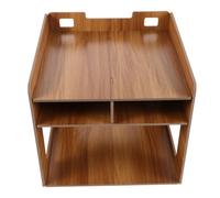TOMETURE Support D'imprimante avec Structure Renforcée à Plusieurs Niveaux en Bois Moderne Gain de Place et Forte Capacité de Charge pour Bureau Organisé