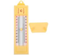 TOMETURE Thermometre Mini Maxi Exterieur pour Serrage, Thermomètre de Jardin en Abs, Affichage 2 Unités Celsius et Fahrenheit, Suivi des Températures Maximum et Minimum