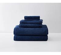 Tommy Bahama | Collection Northern Pacific - Lot de 6 Serviettes décoratives de qualité hôtelière et Spa, absorbantes et résistantes à la décoloration, Bleu Marine, Bleu Marine