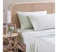 Tommy Bahama | Cool Zone Collection Parure de lit - 100% Percale de Coton, fraîche et fraîche, légère et évacuant l'humidité, certifiée Oeko-Tex, Vert Grue, Taille Queen