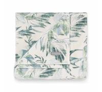 Tommy Bahama - Jeté de lit, literie en Polaire pelucheuse, décoration d'intérieur Tropicale pour lit ou canapé (Feuilles de Papier Peint Vert, 127 x 177,8 cm)