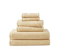 Tommy Bahama Lot de 6 Serviettes de Bain en Coton très absorbantes, résistantes à la décoloration et à la décoloration (Jaune Soleil du Pacifique Nord)