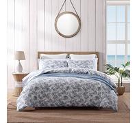 Tommy Bahama - Parure de lit King Size réversible en Coton avec taies d'oreiller Assorties, décoration d'intérieur côtière (Stylo et Bleu Encre, très Grand lit)