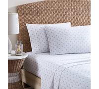Tommy Bahama - Parure de lit Queen Size en Percale de Coton, croustillante et Cool, décoration d'intérieur élégante (trésor d'étoile de mer, Grand lit)