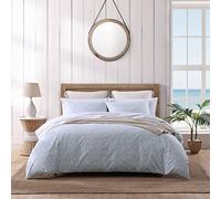 Tommy Bahama - Parure de lit Queen Size réversible en Coton avec taies d'oreiller Assorties, décoration d'intérieur côtière (Koya Bay Blue, Queen)